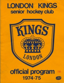London Kings 1974-75 game program