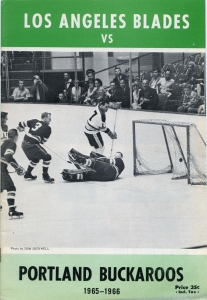 Los Angeles Blades 1965-66 game program