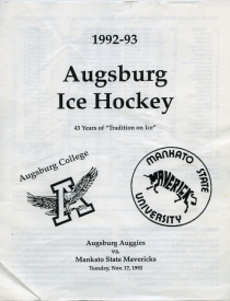 Mankato State University 1992-93 game program