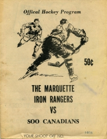 Marquette Iron Rangers 1969-70 game program