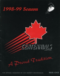 Merritt Centennials 1998-99 game program
