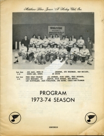Middlesex Blues 1973-74 game program