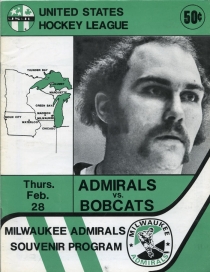 Milwaukee Admirals 1973-74 game program