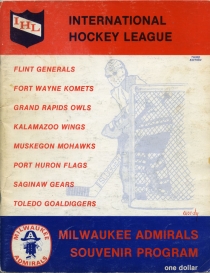 Milwaukee Admirals 1977-78 game program