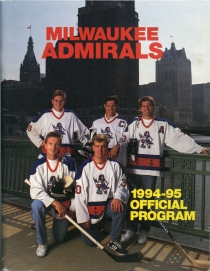 Milwaukee Admirals 1994-95 game program