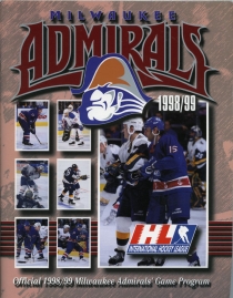 Milwaukee Admirals 1998-99 game program