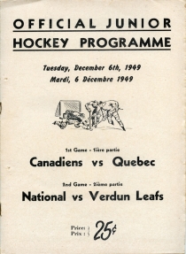 Montreal Junior Canadiens 1949-50 game program