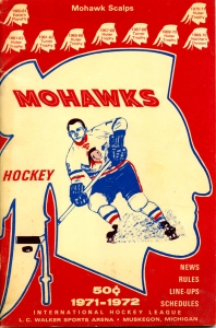 Muskegon Mohawks 1971-72 game program