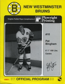 New Westminster Bruins 1987-88 game program