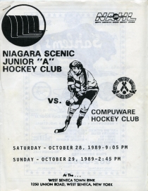 Niagara Scenic 1989-90 game program