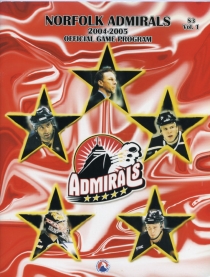 Norfolk Admirals 2004-05 game program