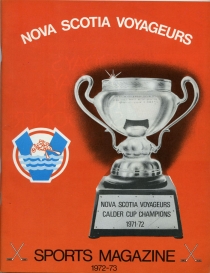 Nova Scotia Voyageurs 1972-73 game program