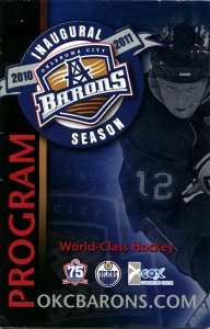 Oklahoma City Barons 2010-11 game program