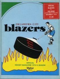Oklahoma City Blazers 1973-74 game program