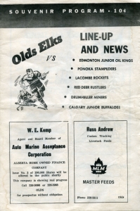 Olds Elks 1962-63 game program