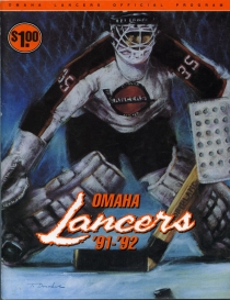 Omaha Lancers 1991-92 game program
