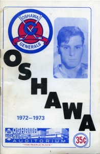 Oshawa Generals 1972-73 game program