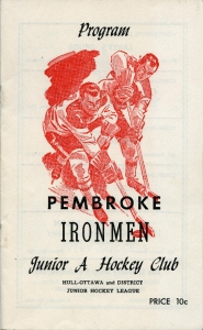 Pembroke Ironmen 1963-64 game program