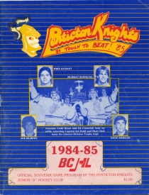 Penticton Knights 1984-85 game program