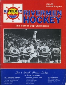 Peoria Rivermen 1985-86 game program
