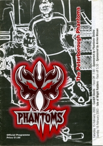 Peterborough Phantoms 2002-03 game program