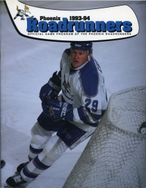 Phoenix Roadrunners 1993-94 game program