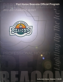 Port Huron Beacons 2002-03 game program