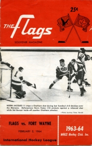 Port Huron Flags 1963-64 game program