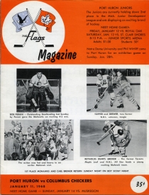 Port Huron Flags 1967-68 game program