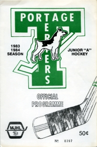 Portage Terriers 1983-84 game program