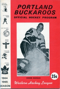 Portland Buckaroos 1964-65 game program