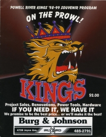Powell River Kings 1998-99 game program