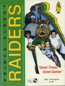 Prince Albert Raiders 1992-93 game program