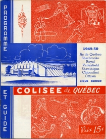 Quebec Aces 1949-50 game program