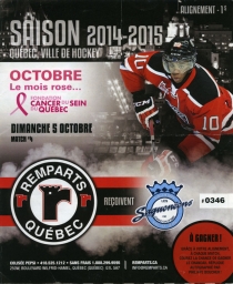Quebec Remparts 2014-15 game program