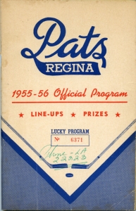 Regina Pats 1955-56 game program