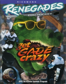 Richmond Renegades 1997-98 game program