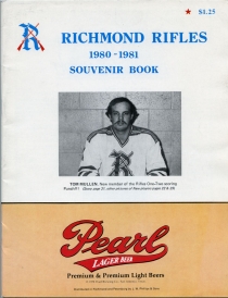 Richmond Rifles 1980-81 game program