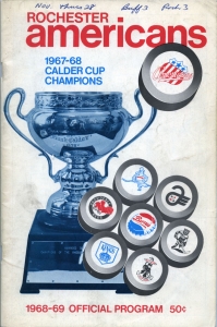 Rochester Americans 1968-69 game program