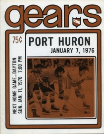 Saginaw Gears 1975-76 game program