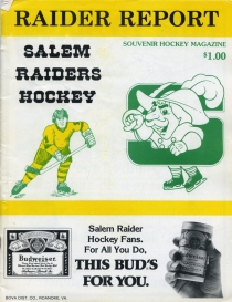 Salem Raiders 1980-81 game program