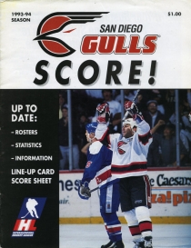 San Diego Gulls 1993-94 game program