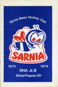 Sarnia Bees 1973-74 game program