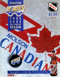 Saskatoon Blades 1999-00 game program