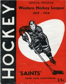 Saskatoon Regals/St. Paul Saints 1957-58 game program