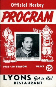 Soo Greyhounds 1955-56 game program