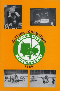 Sioux City Musketeers 1986-87 game program