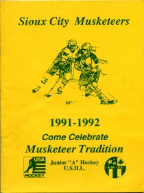 Sioux City Musketeers 1991-92 game program