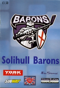 Solihull Barons Game Program