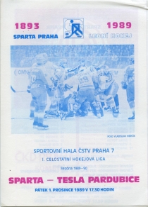 Sparta Praha 1989-90 game program